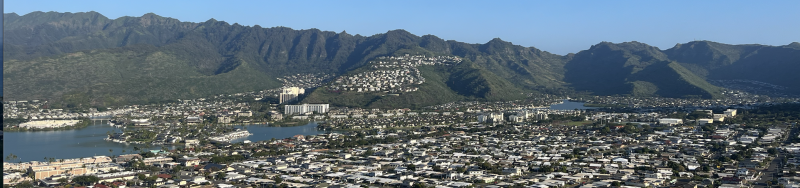 panoramic view of mountains on oahu
