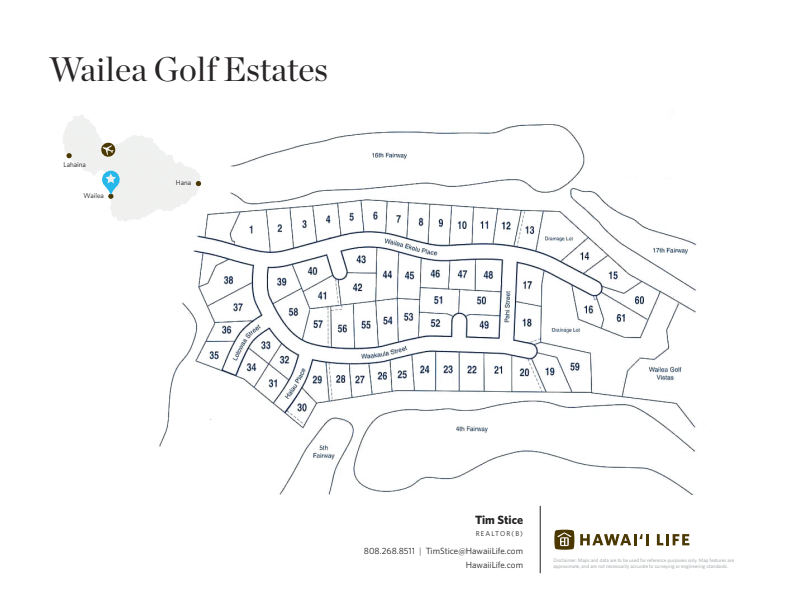 map of wailea golf estates