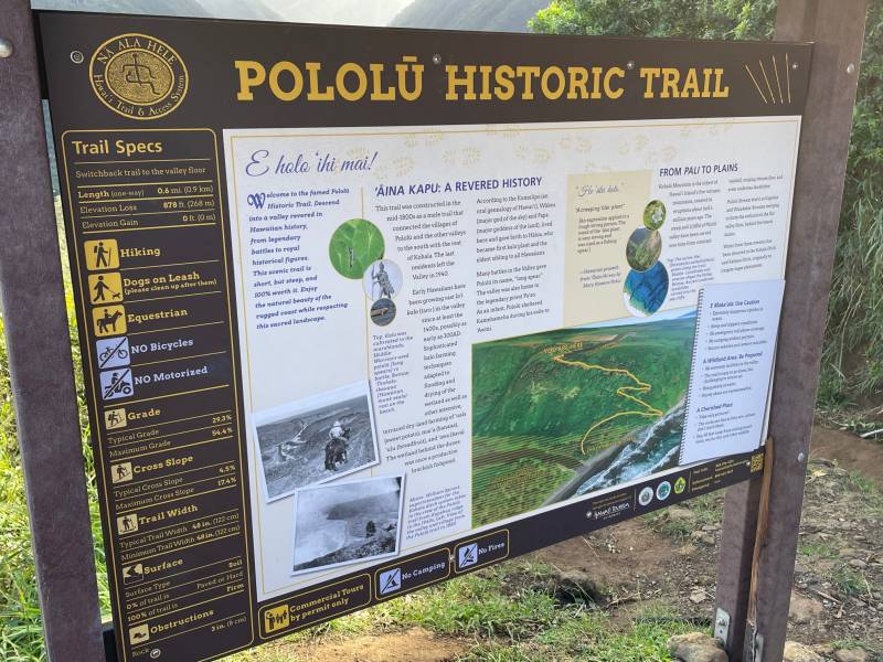 sign for pololu historic trail