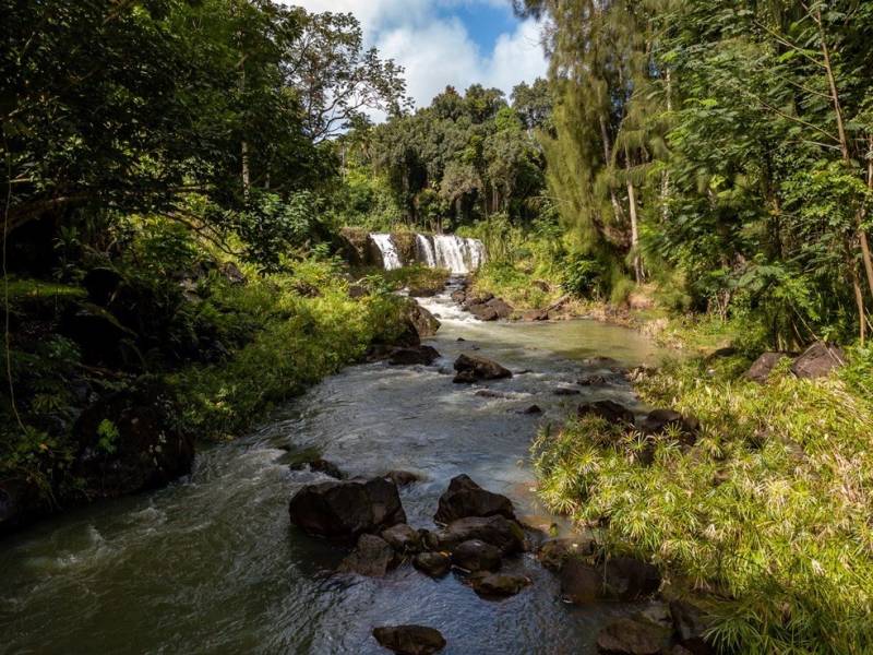 flowing river on kauai north shore property for sale