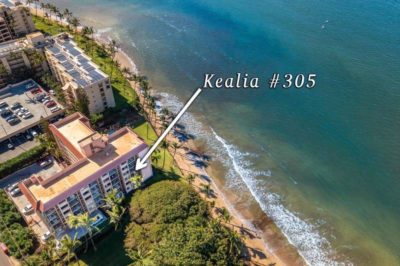 aerial view with arrow pointing to kealia #305