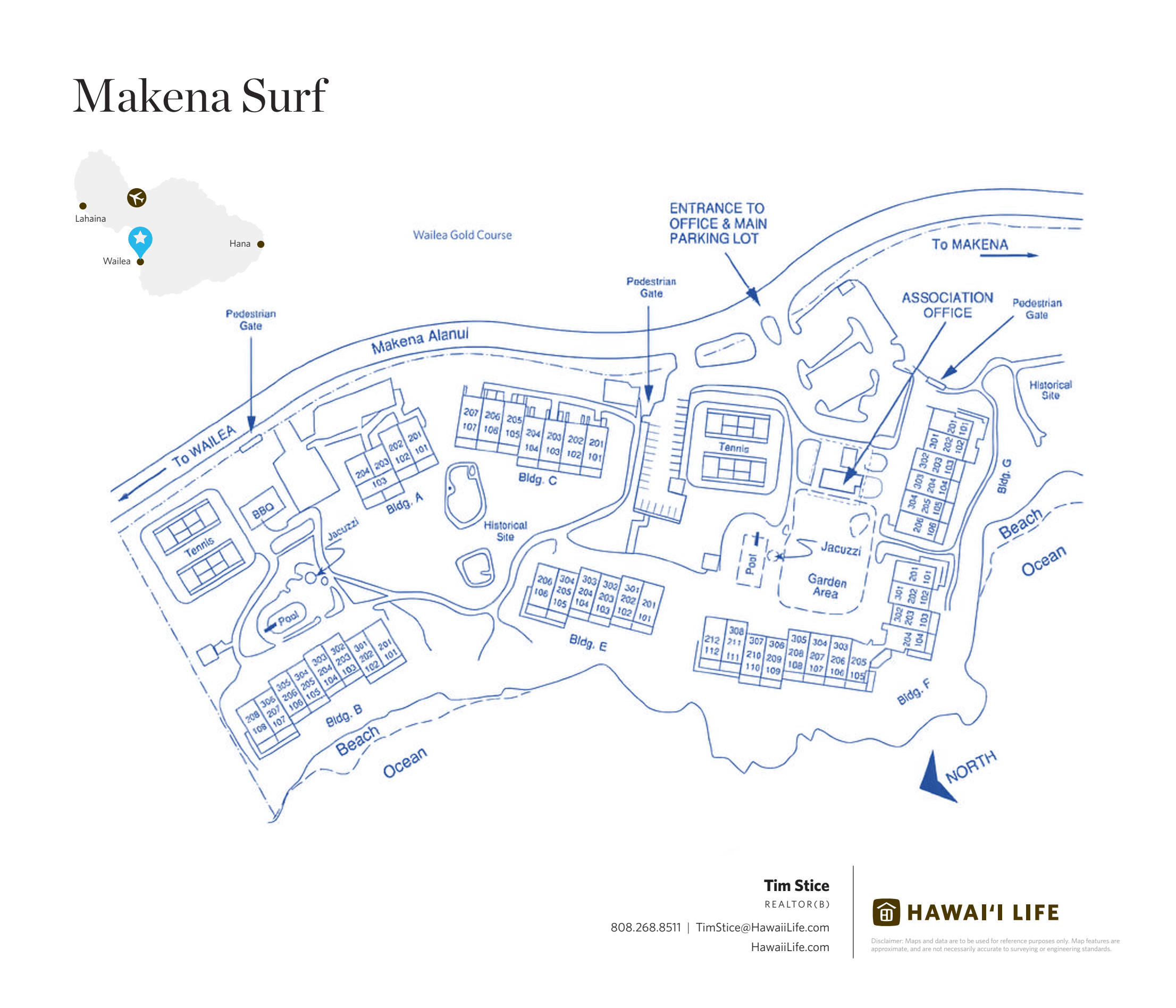 Makena Surf Site Map