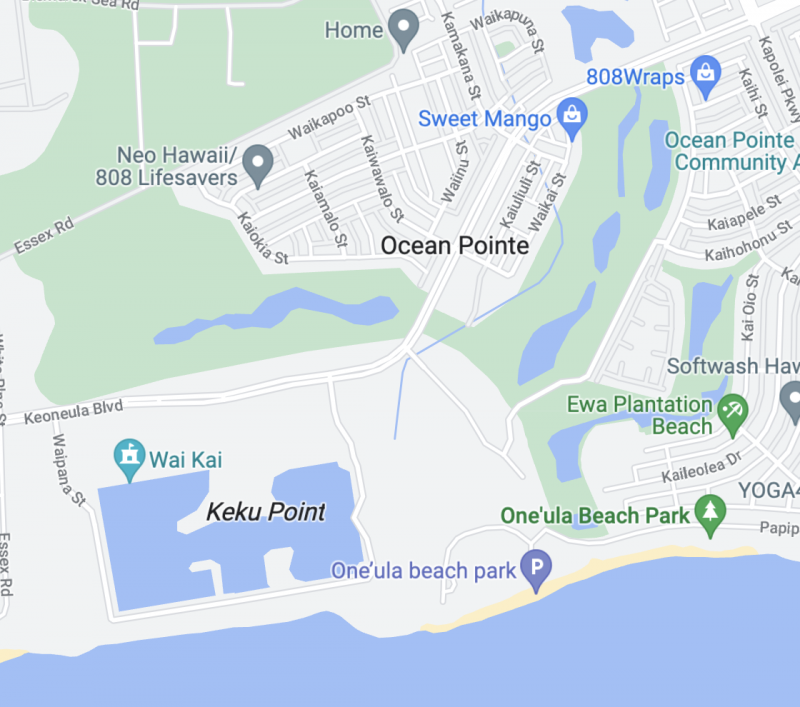 map of ocean pointe oahu