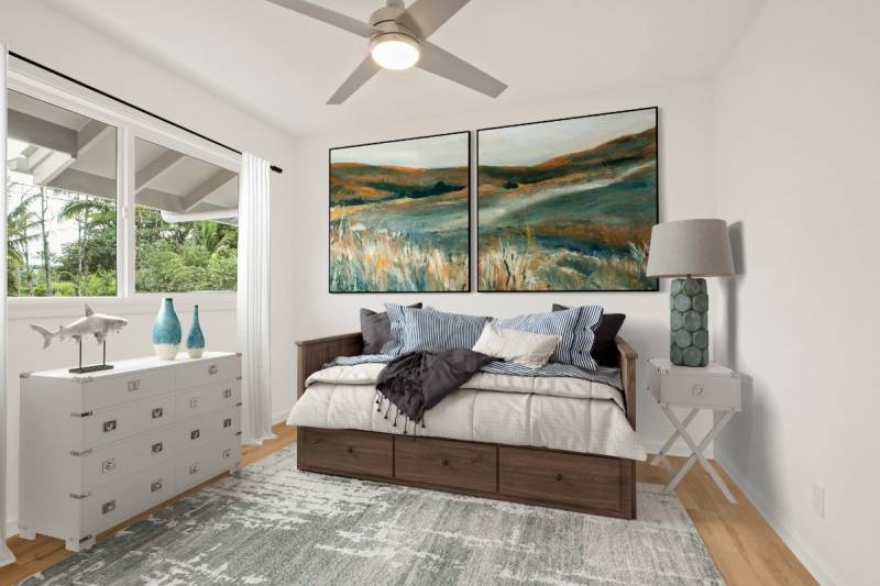 virtually staged bedroom