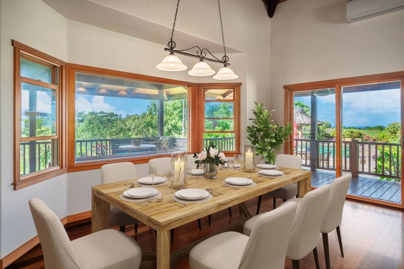 dining room with ample natural light