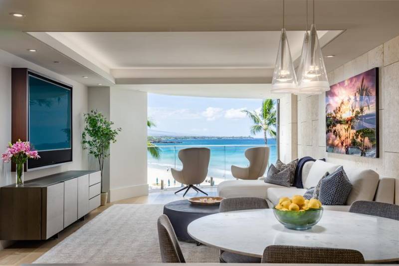 ocean view from living space in big island home
