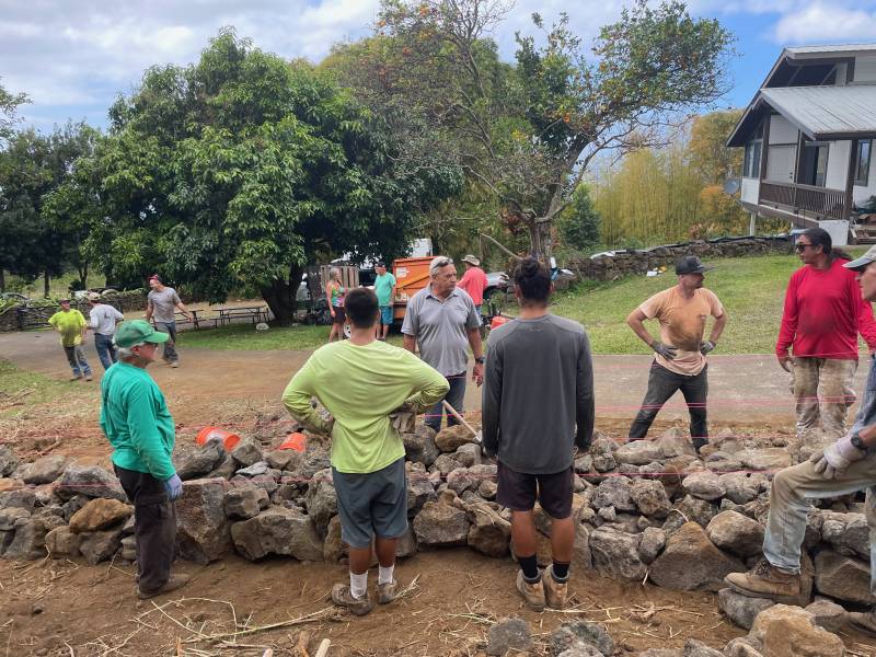 traditional hawaiian dry wall restoration project