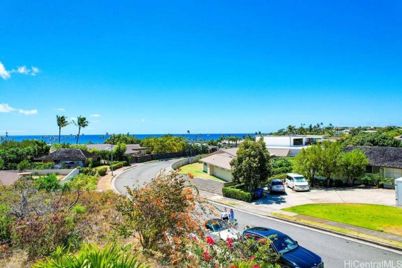 ocean views from higher elevation lot