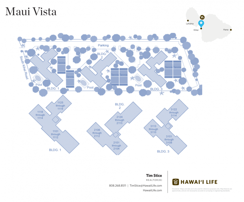 Maui Vista Map