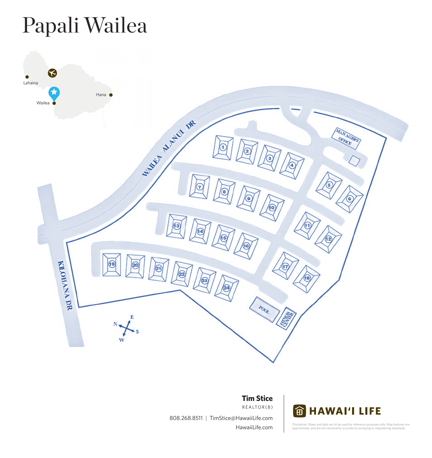 Papali Wailea Map