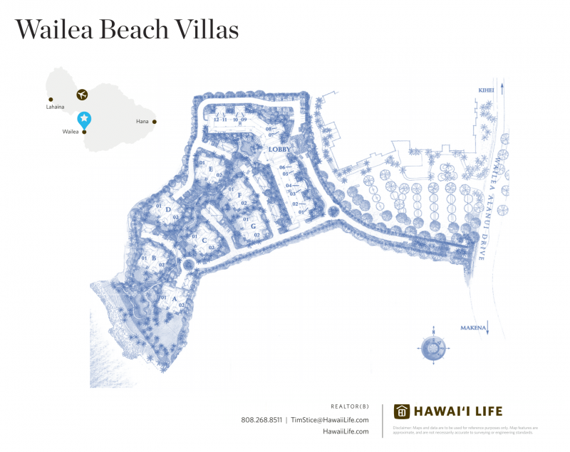 Wailea Beach Villas Map