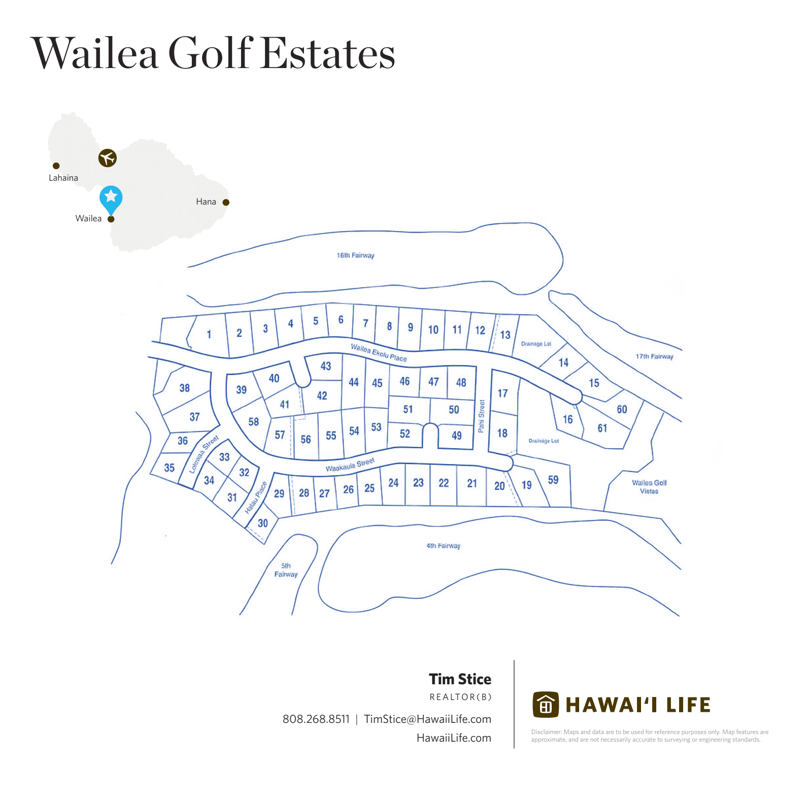 Wailea Golf Estates Map