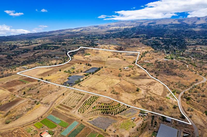 aerial photo of large acreage for sale on maui