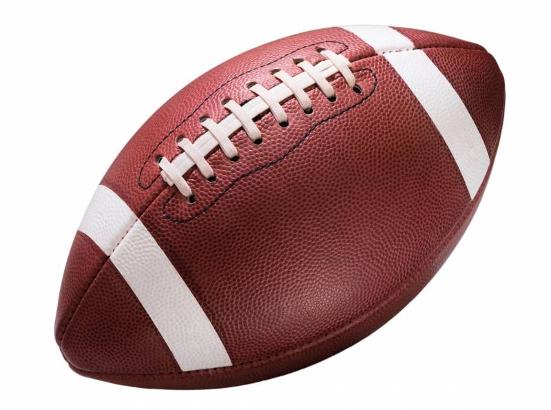 american football on white background