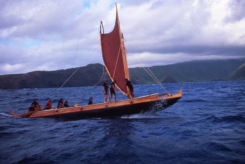 historican hawaiian war canoe