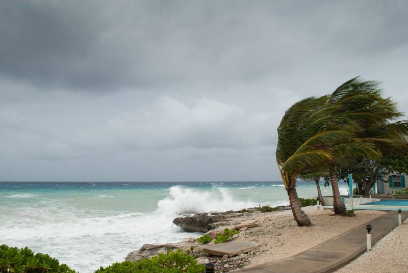storm on big island beach