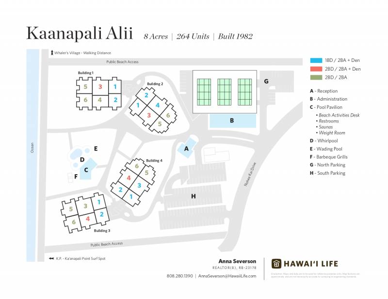 kaanapali alii site map