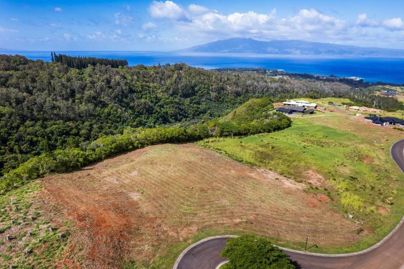 aerial view of west maui lot for sale