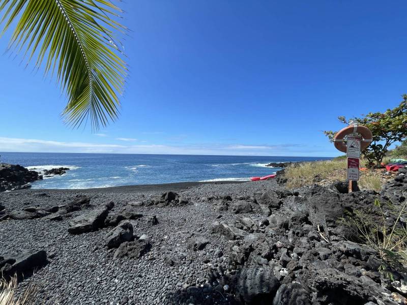 black rocky oceanfront property on big island hawaii