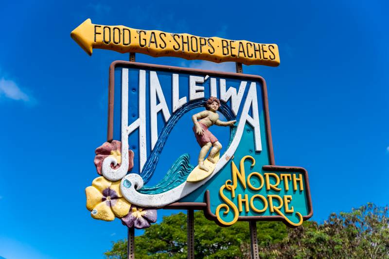 sign for haleiwa north shore