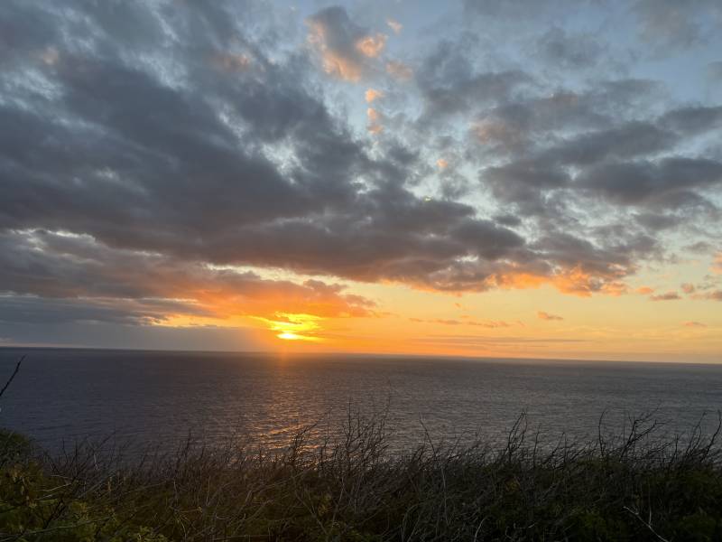 sunrise over the ocean in hawaii