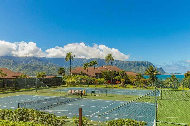 community tennis courts at kauai condo