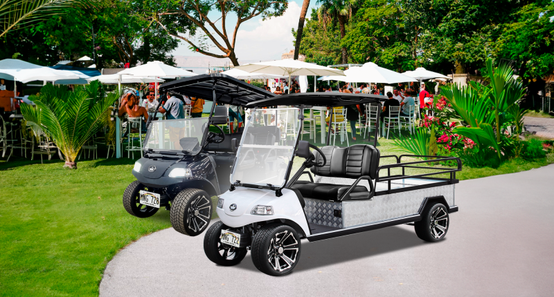 golf carts at wedding