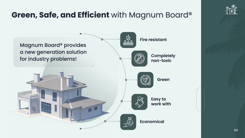 green, safe and efficient with magnum board