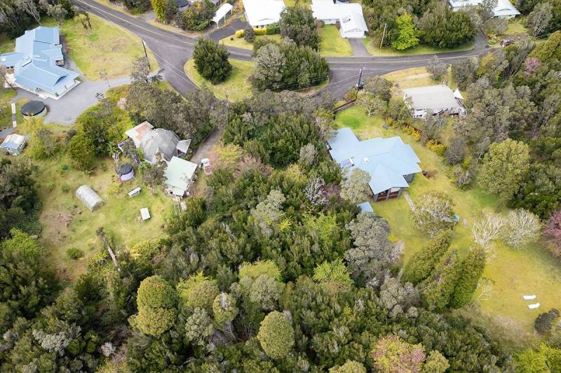 aerial view of home for sale in volcano hawaii