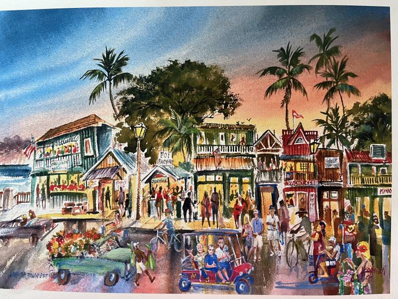 painting of lahaina front street