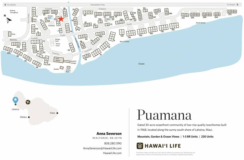 map of puamana maui