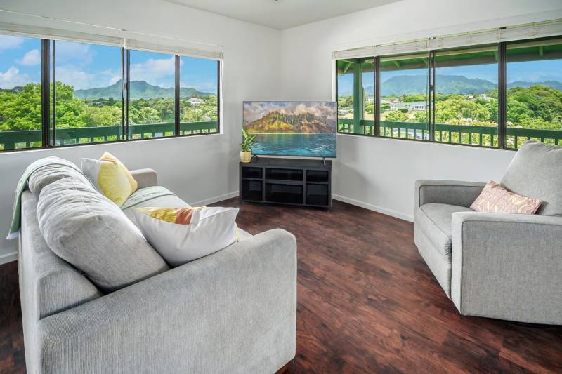 kauai mountain views from living area in house for sale