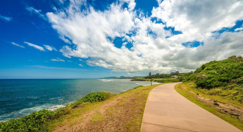 beach walking path in kapaa kauai