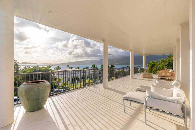 Stunning coastline views from Hawaii Kai residence. 