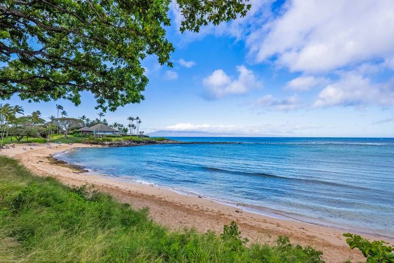 sandy beach near kapalua golf villas maui