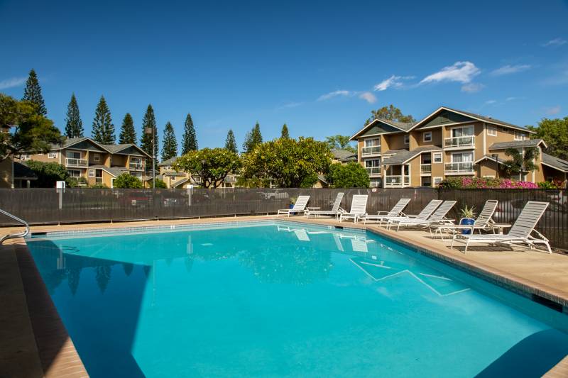 community pool at big island hawaii condo for sale