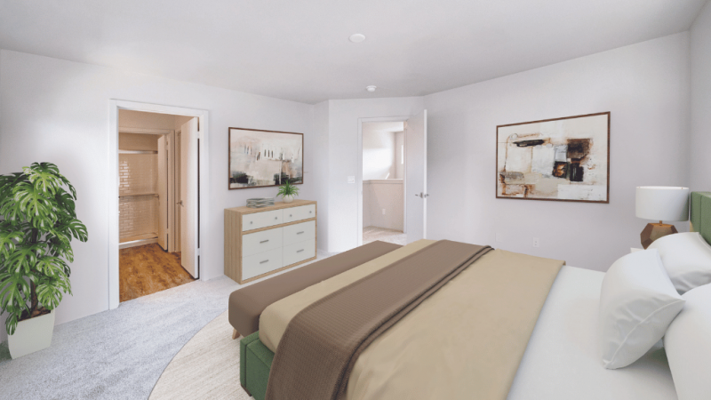 bedroom in new construction house on oahu