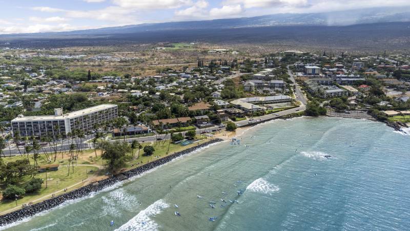 aerial view of kihei maui and kanoe resort condos