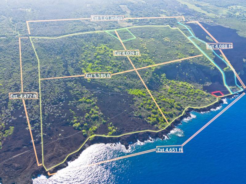 lot lines on large acreage for sale on big island hawaii