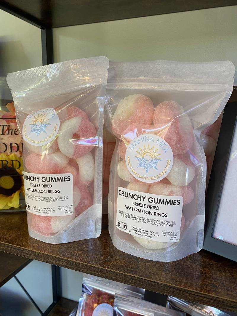 bags of freeze dried gummy candy