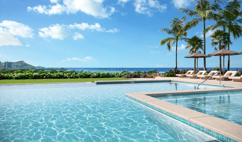 ocean view pool in kakaako oahu