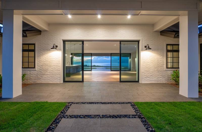 ocean view through windows in maui house for sale