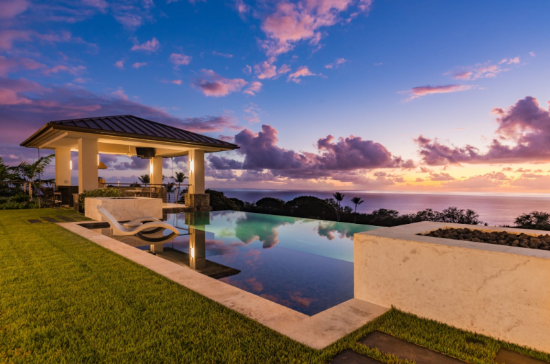 hokulia pool at sunset