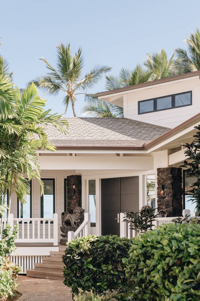 entrance to home with front porch