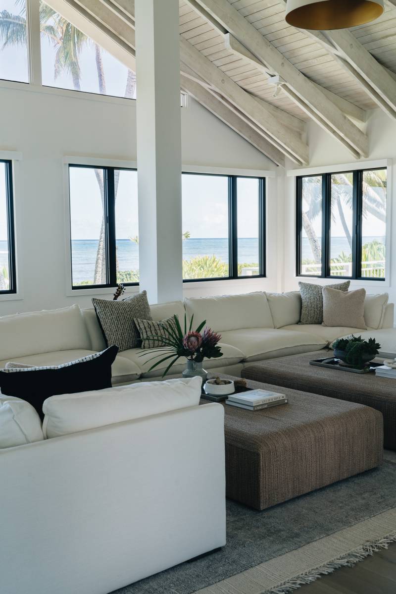 tall ceilings and ocean views from house for sale on the north shore of oahu