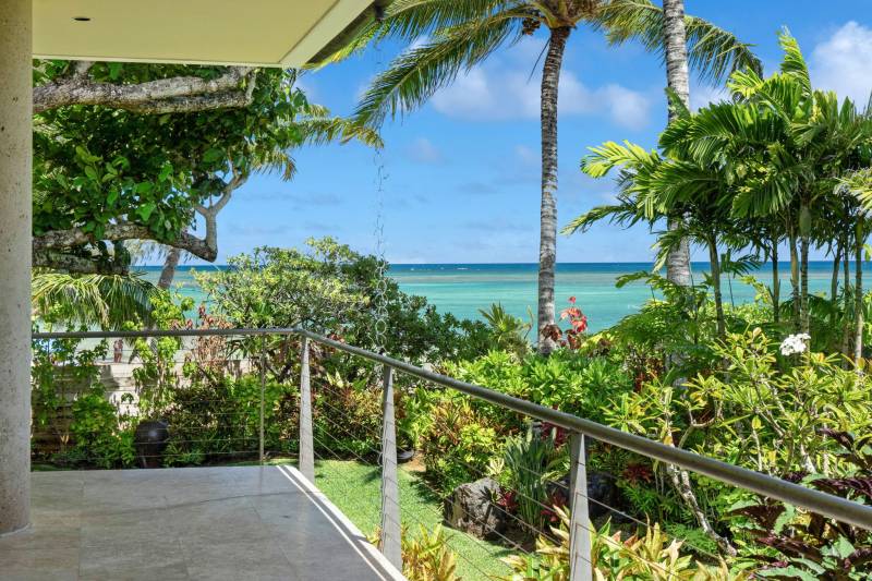 ocean view from anini beach kauai vacation rental