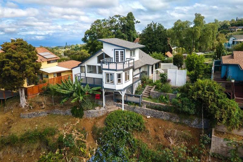 aerial view house for sale in kula maui