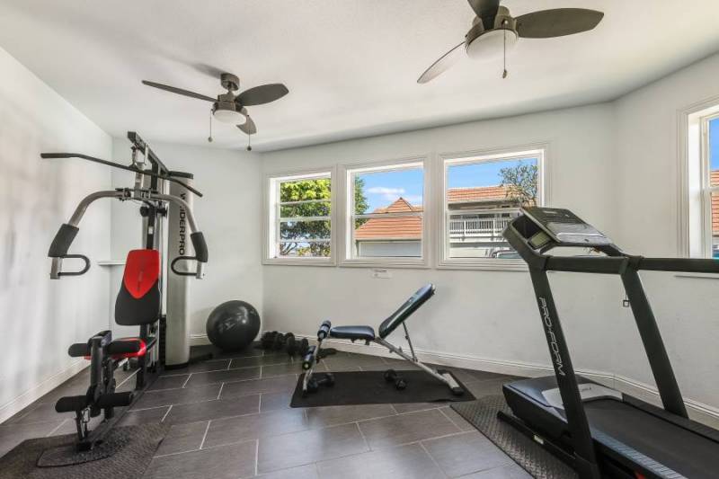 exercise room with equipment