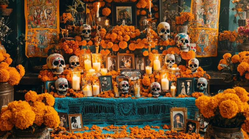 dia de los muertos ofrenda