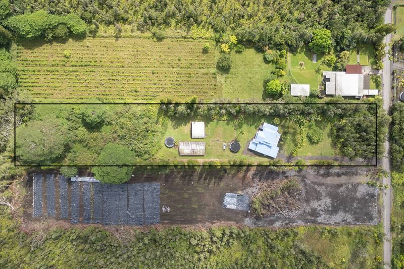 aerial view of puna district big island house for sale